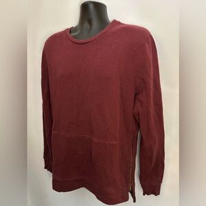 $248 JOHN ELLIOTT MADE IN USA Sweater Men 3/L Villain Crewneck Minimalist Cotton